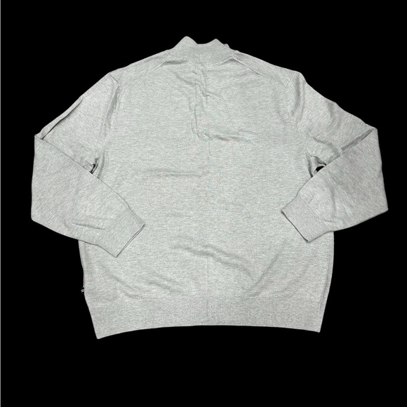 Mens NAUTICA XXL Quarter 1/4 Zip Sweatshirt Sweater Gray Long Sleeve Fleece NWOT - Picture 4 of 9